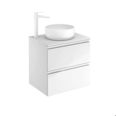 VIDA 600 2 DRW WALL HUNG UNIT GLOSS WHITE