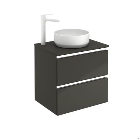 VIDA 600 2 DRW WALL HUNG UNIT ANTHRACITE