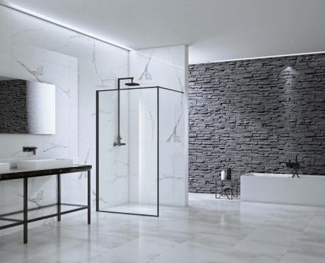 Velar Clear Walk-In 1000Mm Black