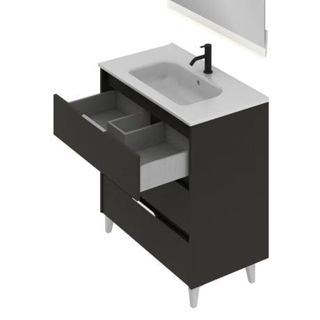 SUKI 800 3 DRW F/S UNIT GLOSS ANTHRACITE