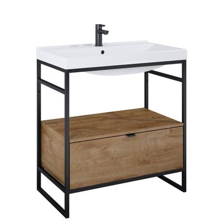 INDUS 800 1DRW UNIT CANELA OAK/MATT BLACK