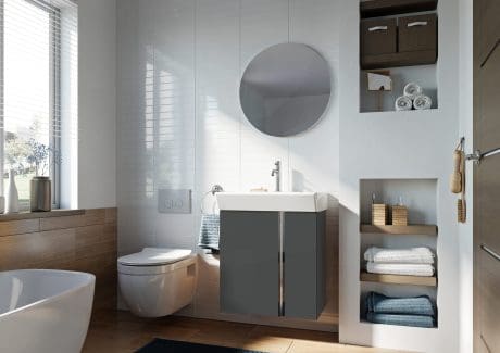 SKYE 600 W/HUNG SET GLOSS ANTHRACITE