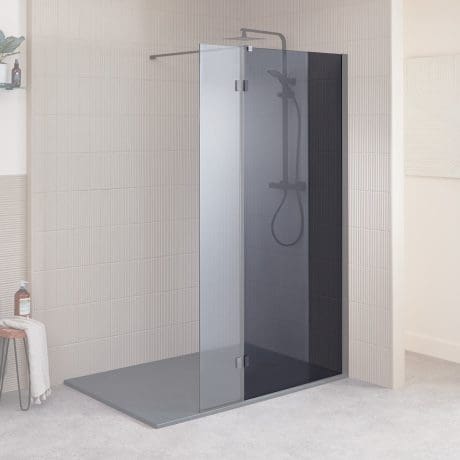 MINERAL WALK-IN PNL SMOKED GLASS ONLY 1200