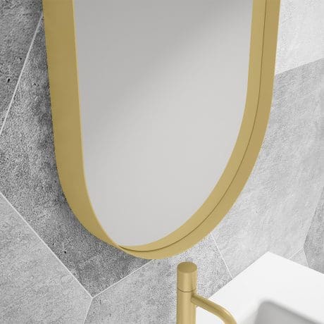 Loira Oval Mirror Brushed Brass