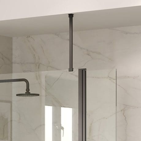 Wetroom Glass To Ceiling Arm Chrome