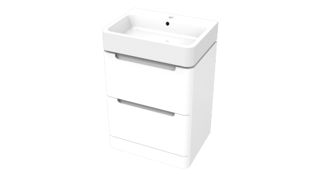 SENSO CURVED 2DRW F/S 600 UNIT GLOSS WHITE