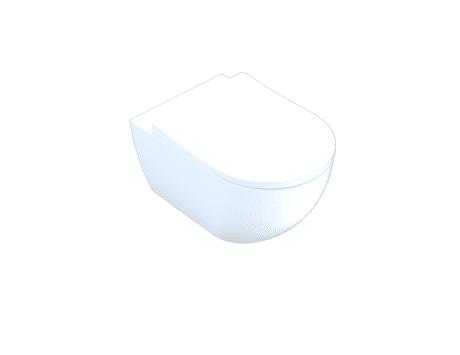 Adella Rimless Wall Hung Pan Gloss White