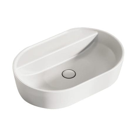 Glam Countertop Wash Basin White