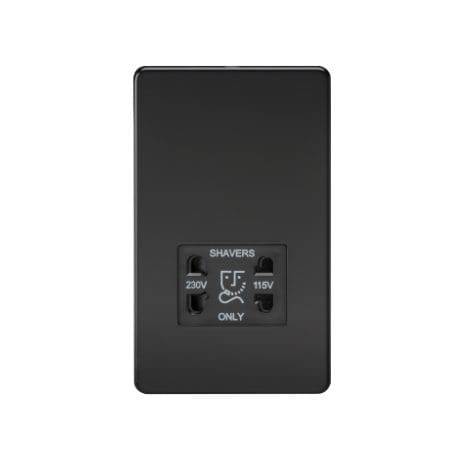 Shaver Socket Black & Black Insert