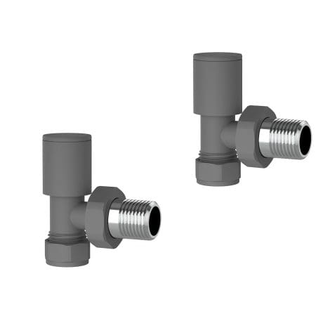 Angled Rad Valves (Pair) Anthracite