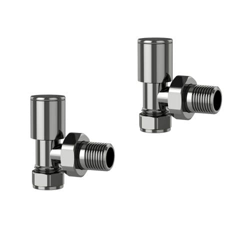 Angled Rad Valves (Pair) Black Nickel