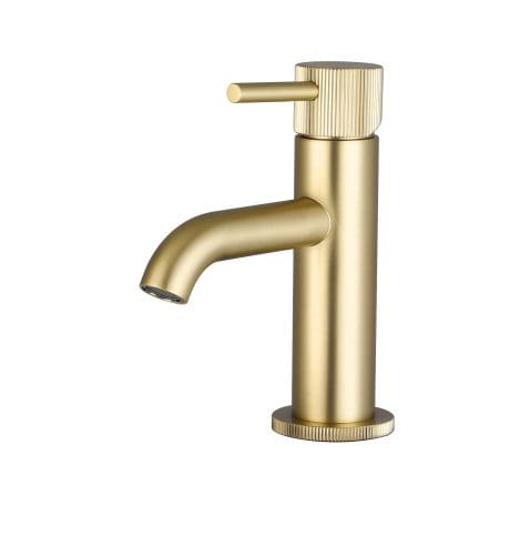 Mineral Fluted Tall Basin Mono B/Brass